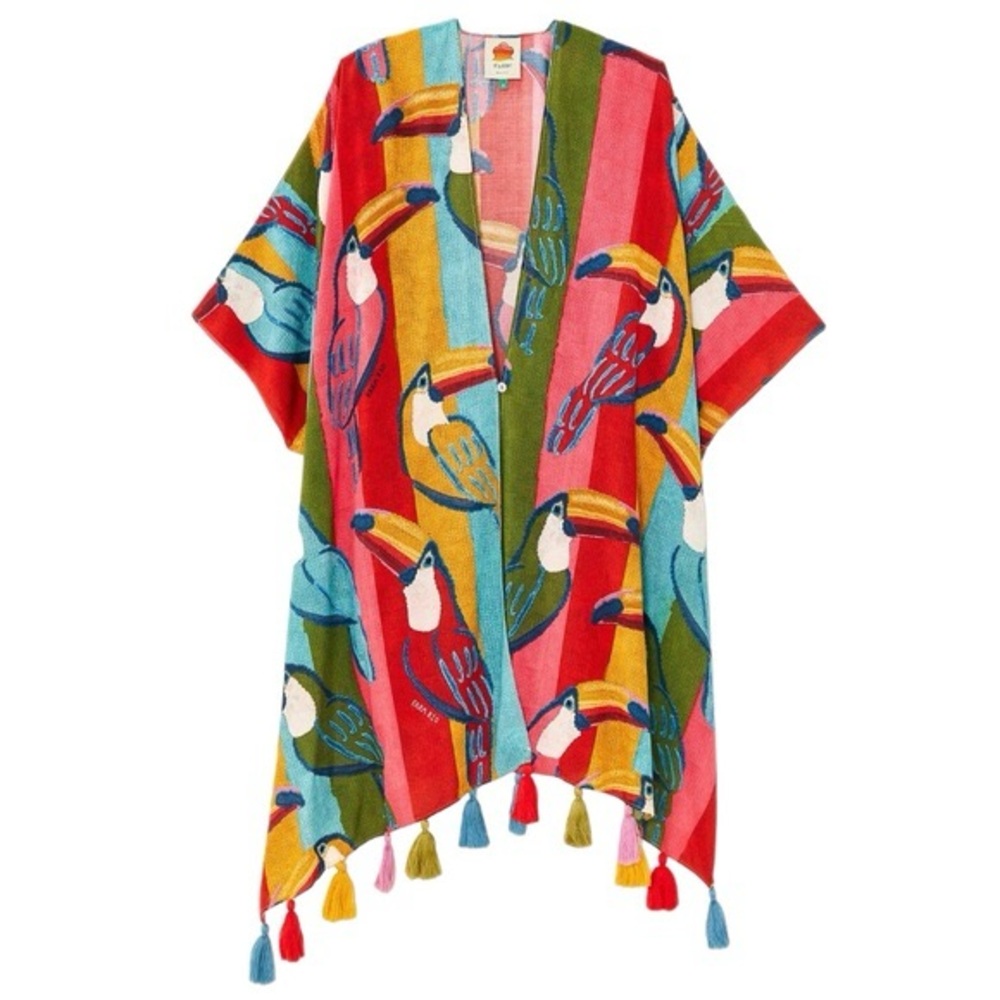 FARM Rio Multicolor Toucan Print Swim Coverup